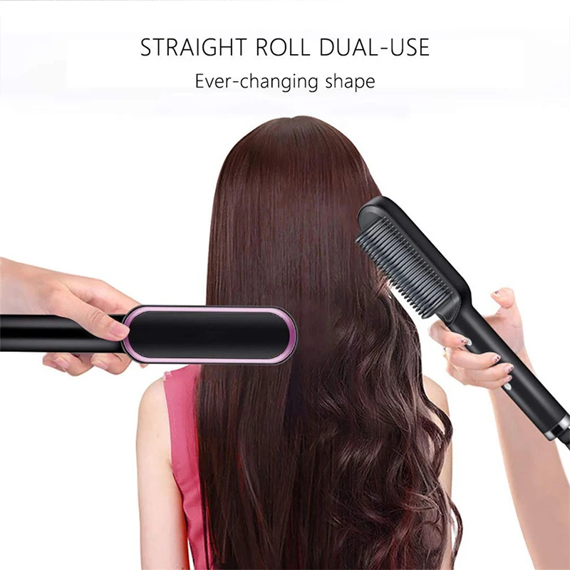 Hair Straightener Quick Heated Electric Hot Comb Hair Comb Personal Care Multifunctional Hairstyle Brush-HB033